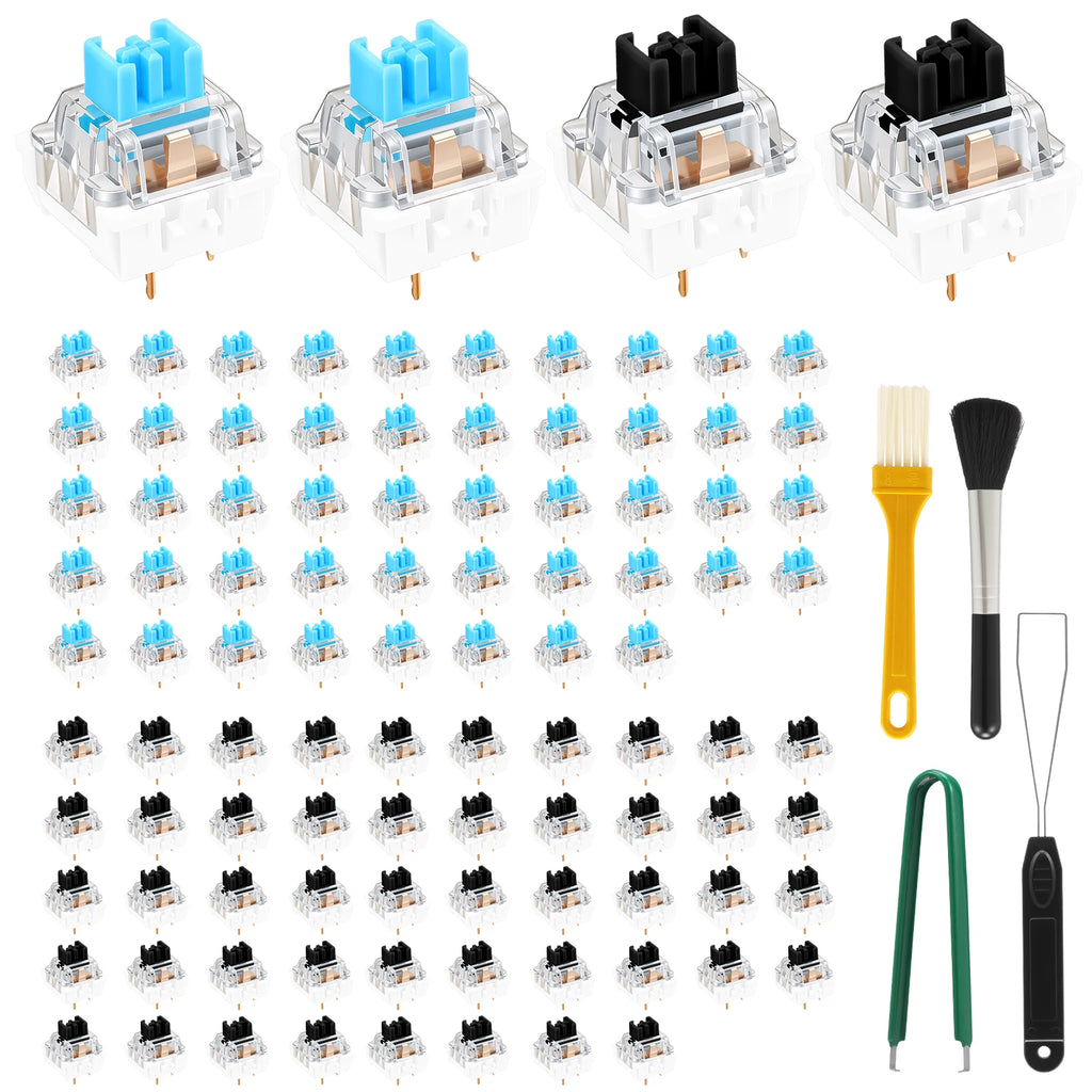 150/50Pcs 3-Pin RGB Mechanical Keyboard Switches + Puller Tools Keyboard Switch Set Richie's 100pcs with Tool