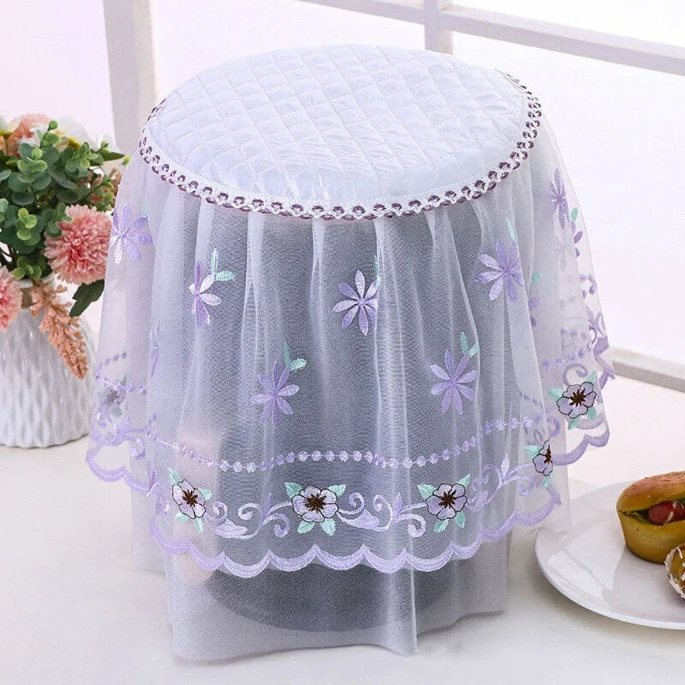 Pastoral Lace Embroidery Dust Cover for Air Fryer & Rice Cooker Appliance Dust Cover Richie's Plum Blossom-2