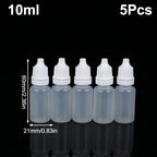 5-Pack Refillable Squeeze Dropper Bottles 3–100ml | Oil, Paint & Ink Squeeze Dropper Bottles Richie's 10ml