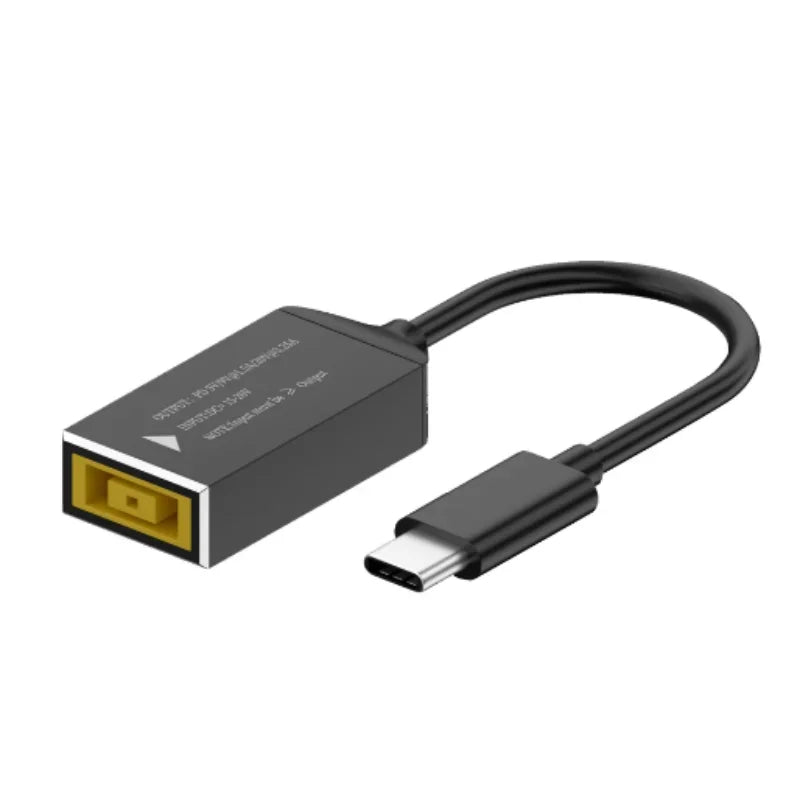 100W DC Square to USB-C PD Adapter for Lenovo Charger USB-C Power Adapter Richie's