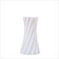 Nordic Plastic Flower Vase | Spiral Pattern Ceramic Look Decorative Flower Vase Richie's White