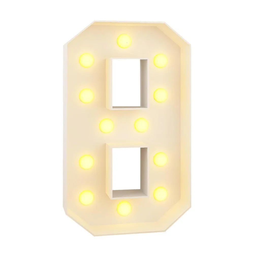 0–9 LED Light-Up Number Balloons 70cm Giant Marquee Party Décor LED Party Balloon Richie's 8