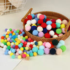 100 Pcs Fluffy Pom Poms 10–30mm | Kids DIY Craft Supplies DIY Craft Supplies Richie's
