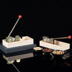Stainless Steel Nut Cracker & Macadamia Opener with Wood Box Manual Nut Cracker Richie's