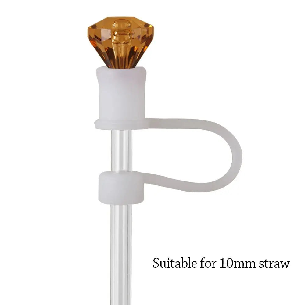 Silicone Straw Plug Diamond Shape Dust Cap | 10 Colors Straw Dust Cap Richie's