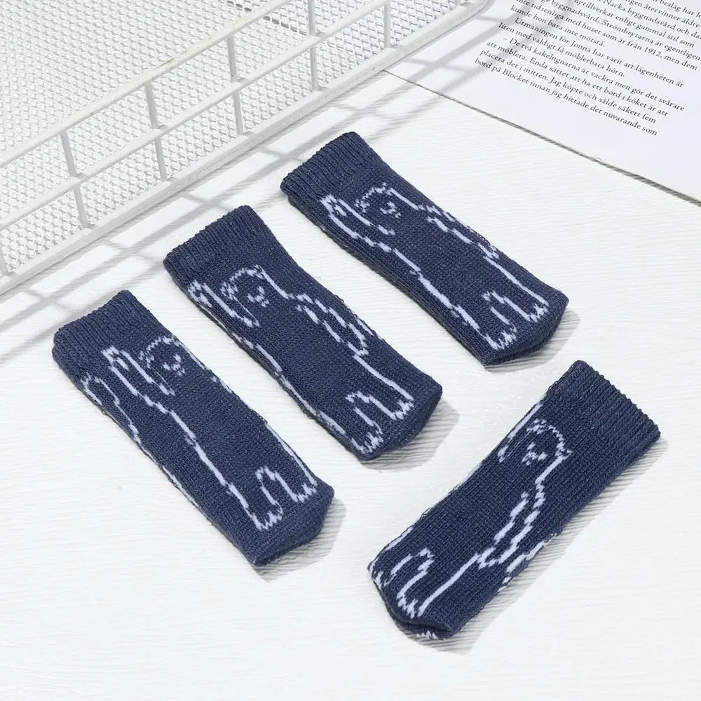 4-Pack Non-Slip Knitted Furniture Leg Covers – Floor Protector Furniture Leg Covers Richie's