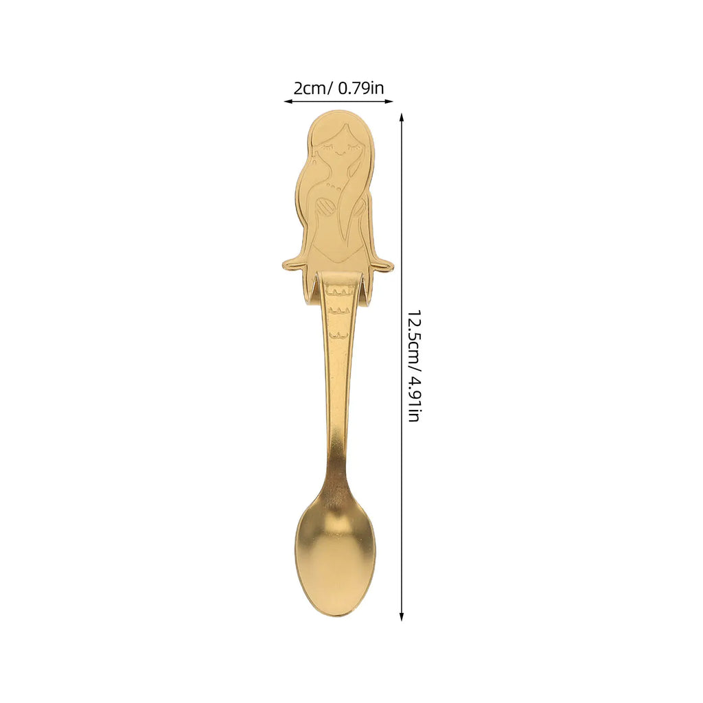 5-Piece Mermaid Handle Stainless Steel Coffee Spoon Set Decorative Spoon Set Richie's