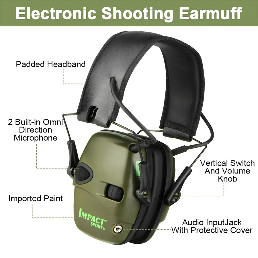 Tactical Electronic Earmuff Sound Amplification Hunting Headset Electronic Shooting Earmuff Richie's