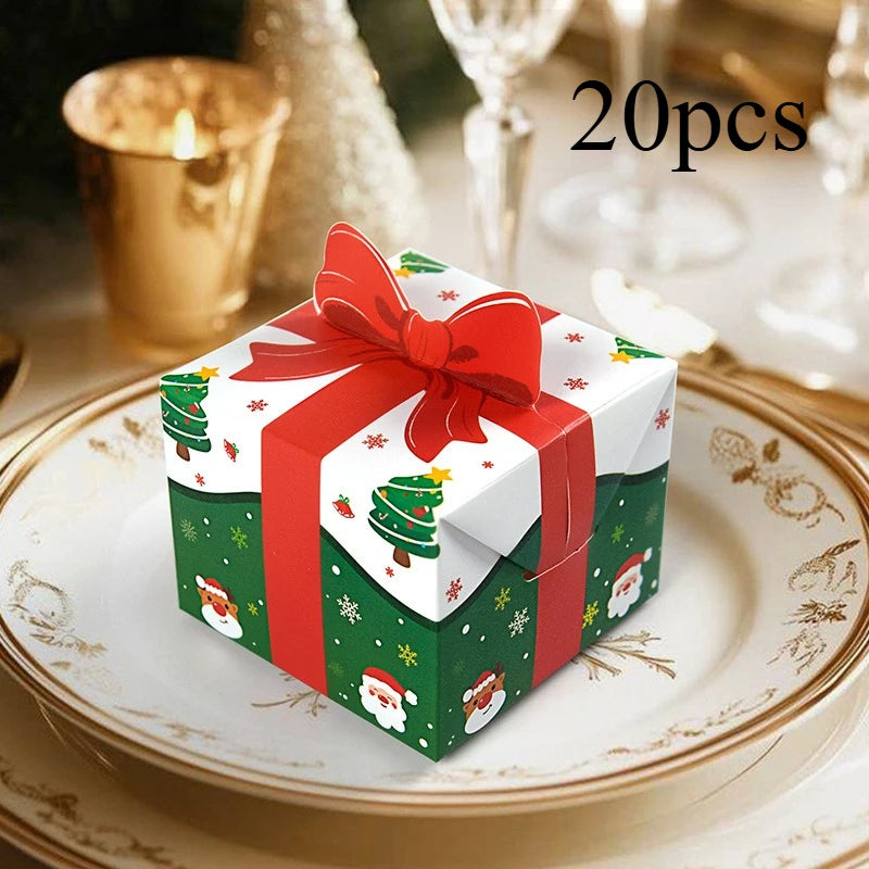 20pcs Christmas Gift Boxes with Red Bow – DIY Candy Boxes Christmas Gift Boxes Richie's 20pcs One size fits all