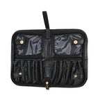 Rolling Makeup Brush Bag – PU Travel Cosmetic Organizer Makeup Brush Bag Richie's black