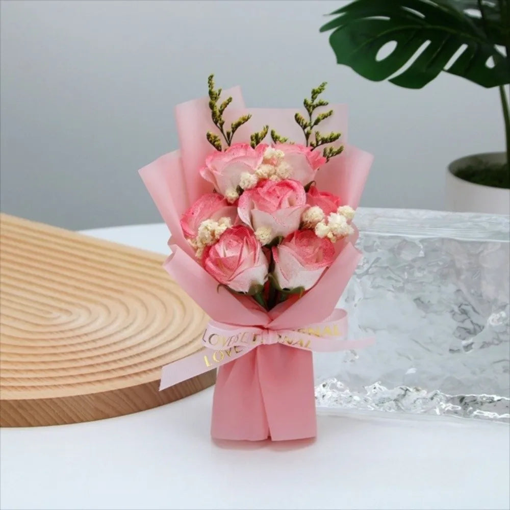 7-Head Soap Flower Bouquet | Mini Table Centerpiece Gift Soap Flower Bouquet Richie's 04