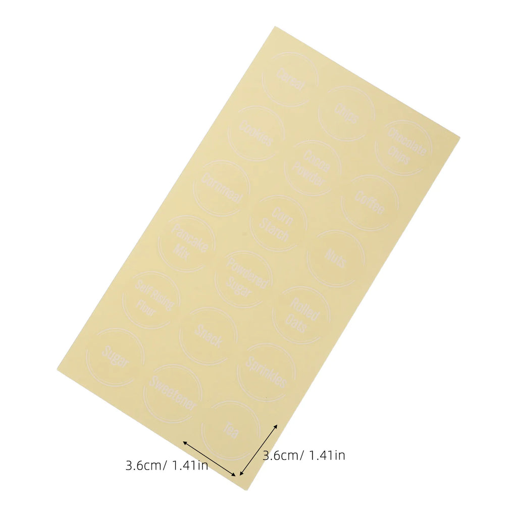 Round Waterproof Spice Jar Labels – 2 Sets Preprinted & Blank PVC Spice Jar Labels Richie's