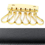 6-Hook Key Row Organizer Clasp – Gold & Bronze DIY Leather Keychain Hardware Richie's