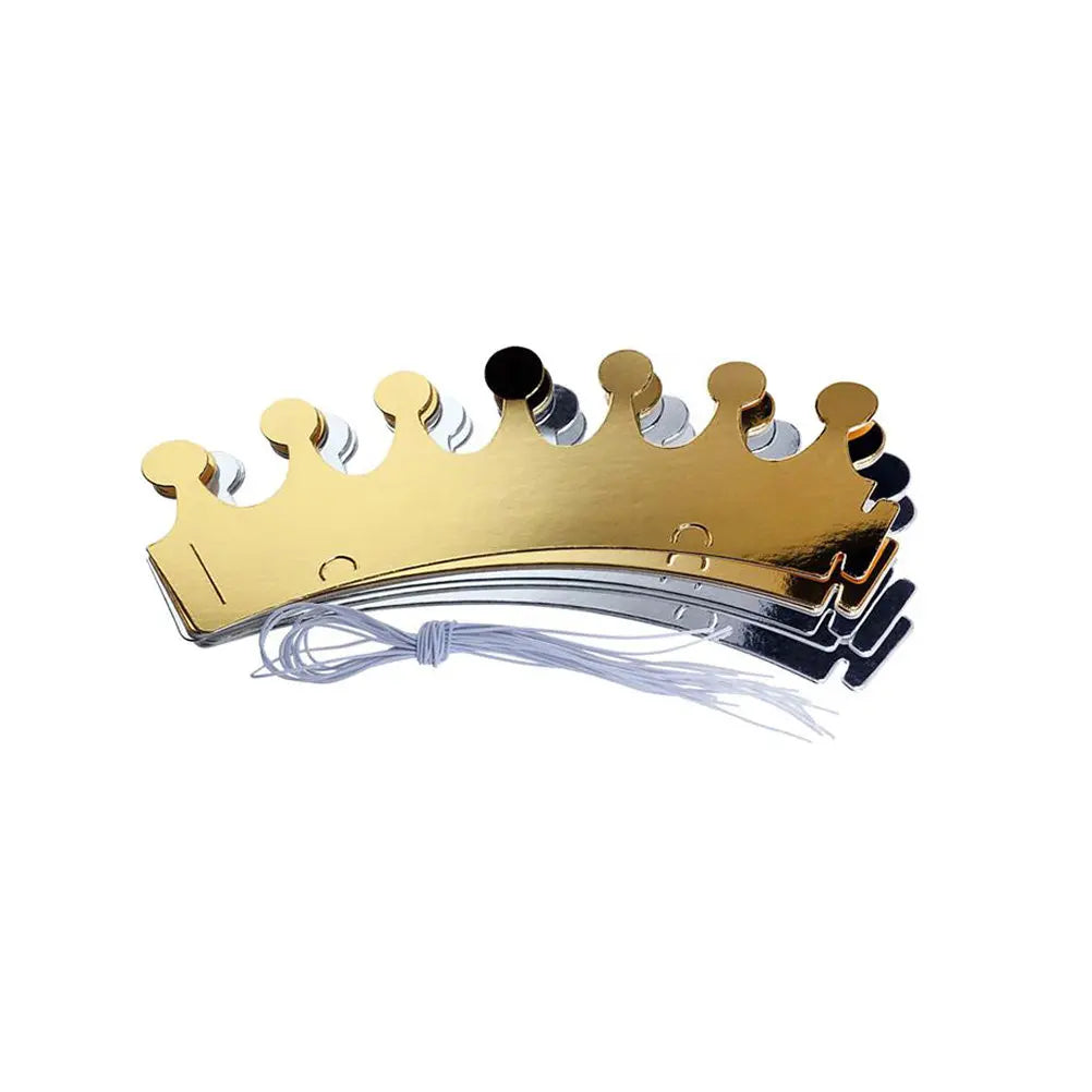 10-Piece Crown Birthday Hat Set – Gold & Silver Party Hats Party Crown Hats Richie's