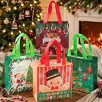 Christmas Non-Woven Tote Bags Set of 4 – Santa & Snowman Christmas Gift Bags Richie's