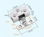 Punch-Free Cabinet Glass Hinge Clamp – Zinc Alloy Door Hinge Cabinet Glass Hinge Richie's Small silver