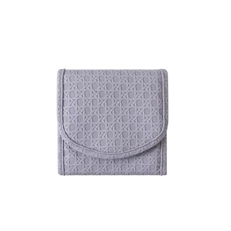 Foldable Travel Jewelry Organizer Bag – Necklaces & Rings Jewelry Travel Organizer Richie's PU-S-14x14.5 purple