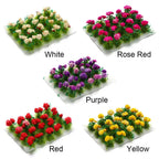 Miniature Flower Cluster Static Grass Tufts – Fairy Garden Model Miniature Scene Model Richie's