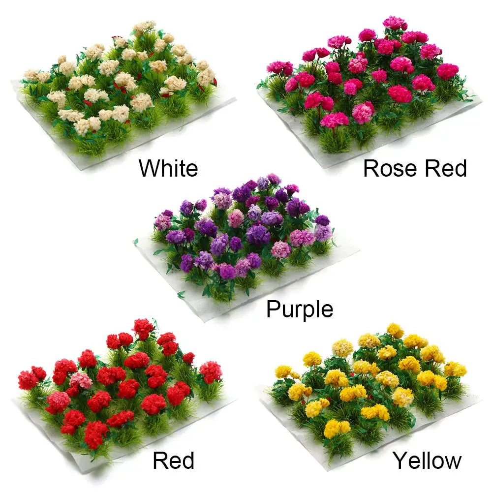 Miniature Flower Cluster Static Grass Tufts – Fairy Garden Model Miniature Scene Model Richie's