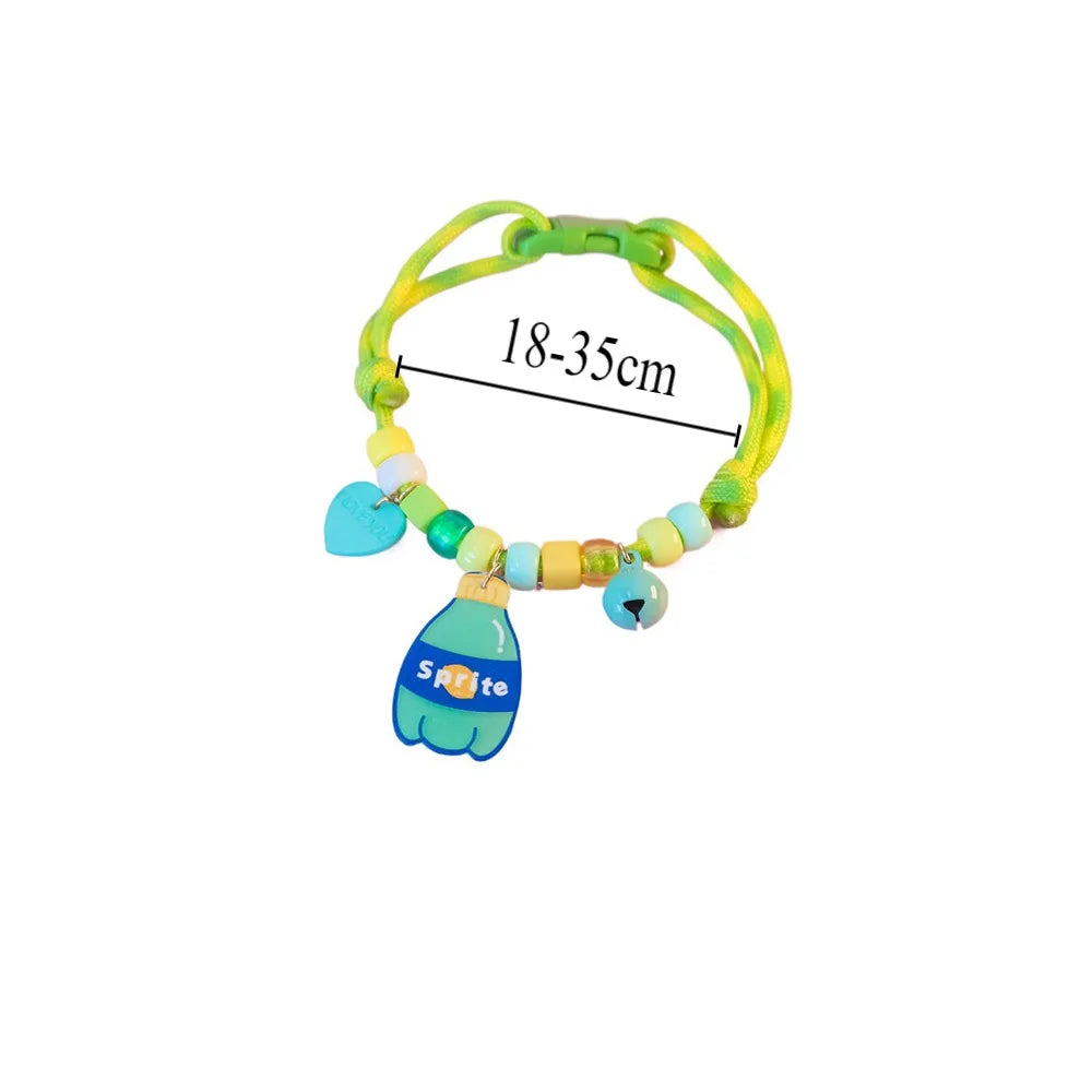 Adjustable Knit Pet Collar with Bell & Pendants for Cats & Dogs Pet Collar Richie's