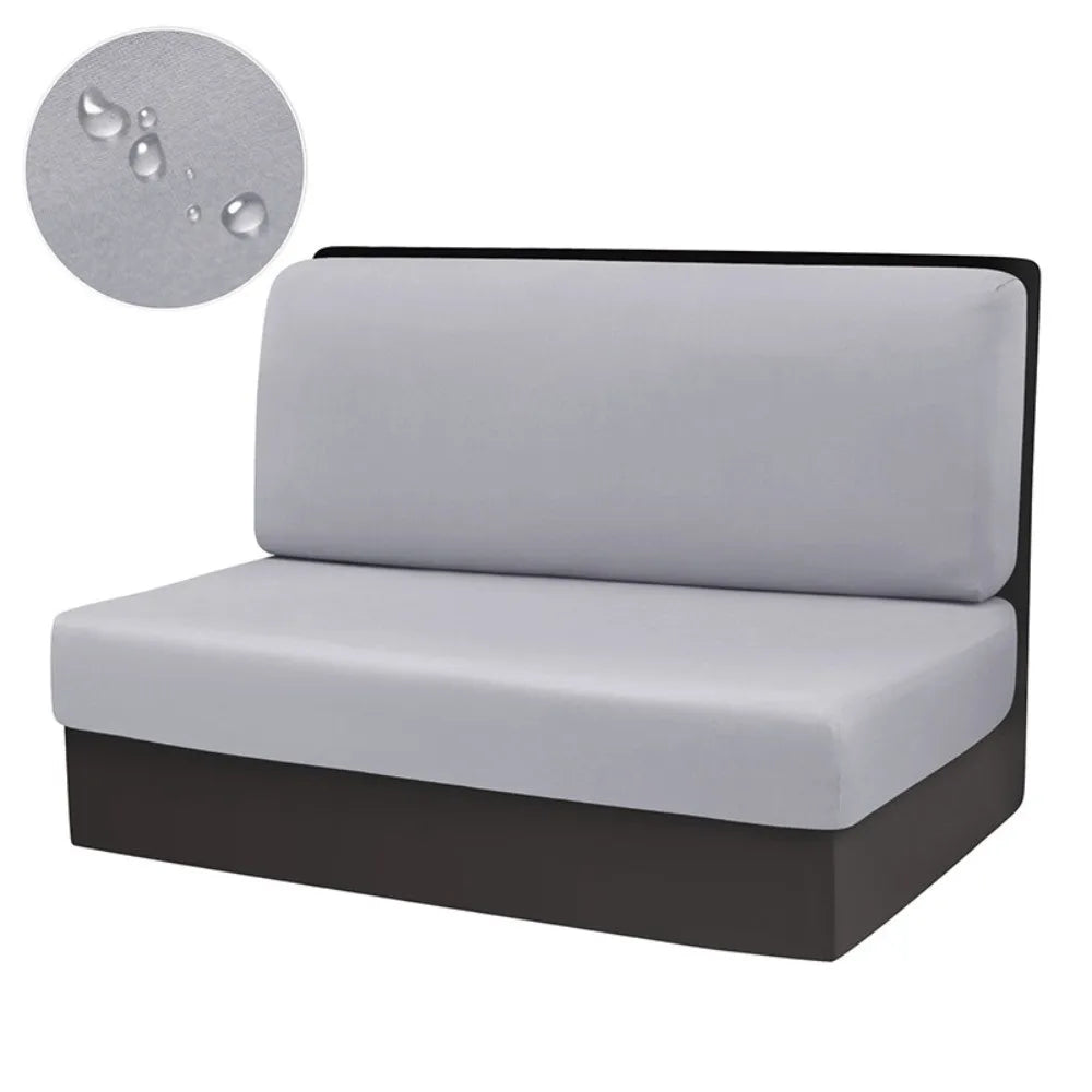 2-Pack Stretch RV Dinette Cushion Covers – Slip-On Seat Covers Seat Cushion Covers Richie's Light Grey