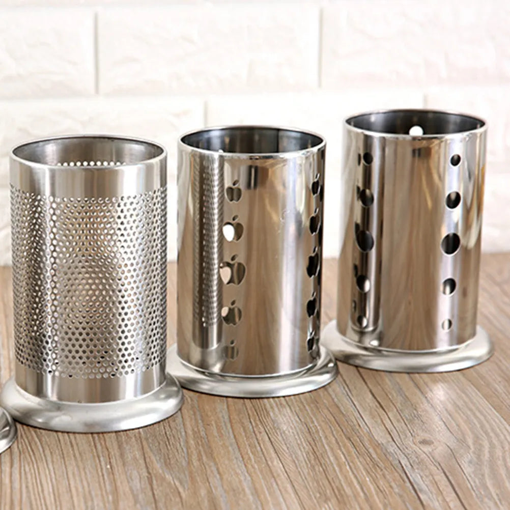 Stainless Steel Utensil Holder & Flatware Organizer with Drainage Utensil Holder Richie's