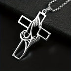 Hollow Prayer Hands Cross Pendant – Car Rearview Mirror Decor Car Interior Pendant Richie's