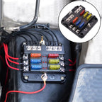 6/12 Way Waterproof Blade Fuse Block with LED Indicator 12V–32V Blade Fuse Block Richie's