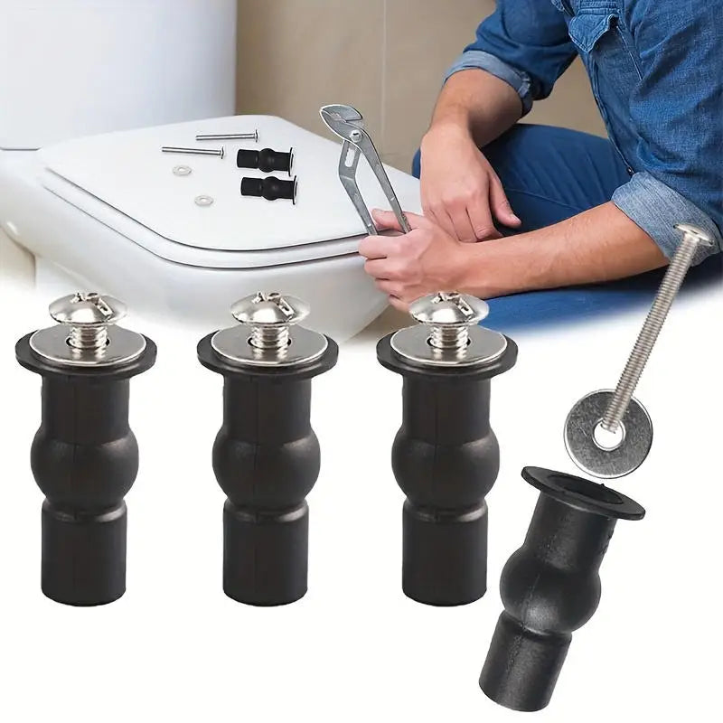 Toilet Seat Hinge Expansion Well Nut Screw Fixings 2/4pcs Toilet Seat Fixings Richie's