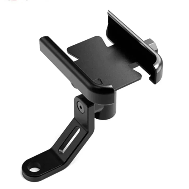 Motorcycle Bicycle Phone Holder Handlebar & Mirror Mount Phone Mount Bracket Richie's Black Mirror Seat