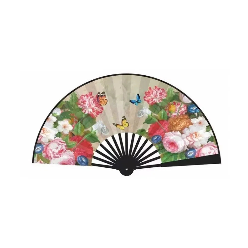 Chinese Silk Folding Fan – Handmade Floral Dance & Décor Fan Decorative Folding Fan Richie's 2