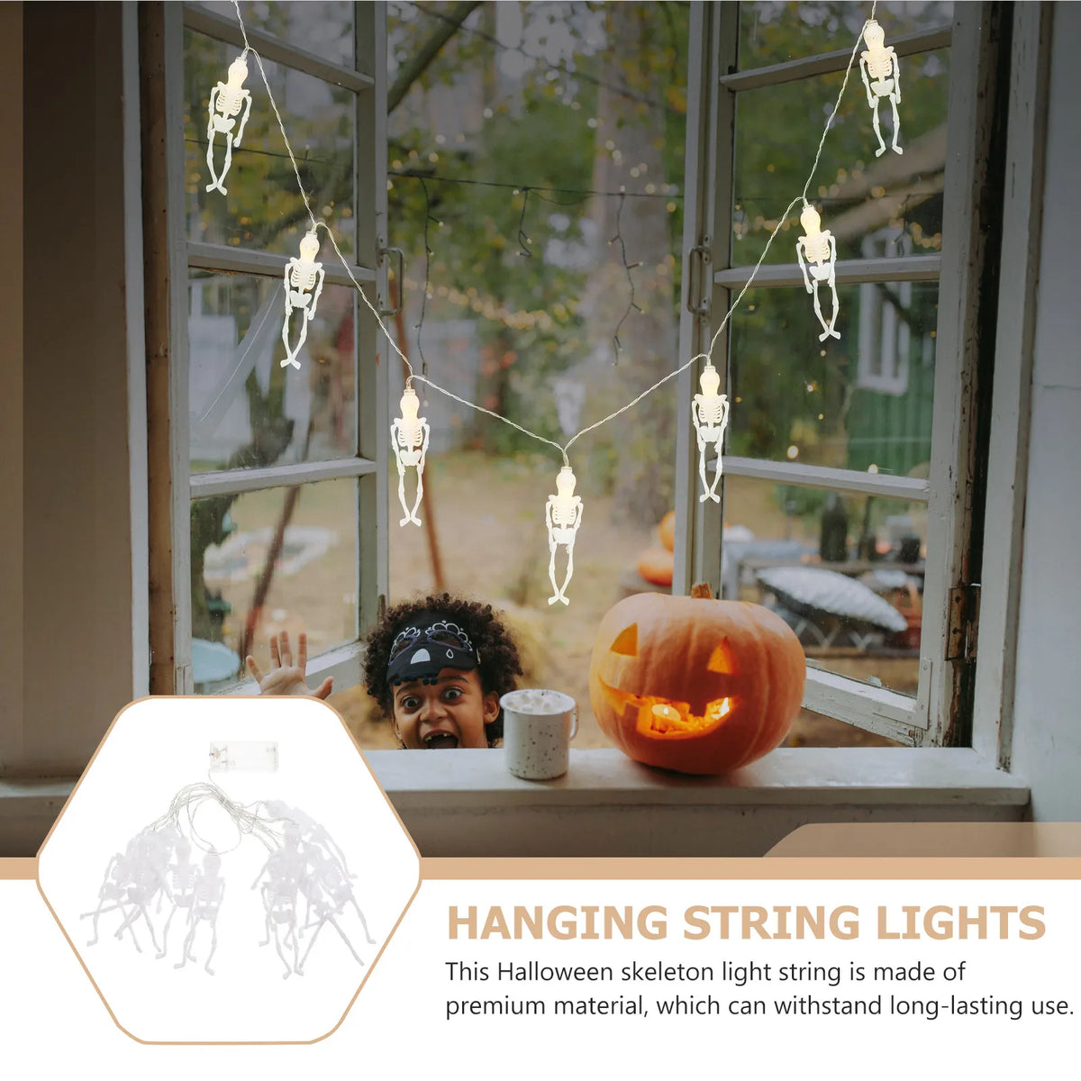 Halloween Pumpkin String Lights Battery Operated LED Decor Halloween String Lights Richie's