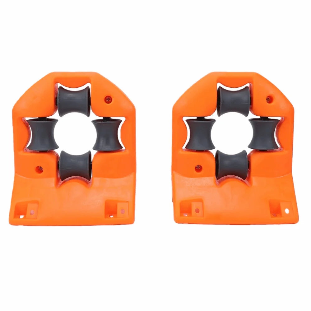 2-Pack Orange Wall-Mounted Garden Hose Roller Guide Holder Garden Hose Holder Richie's
