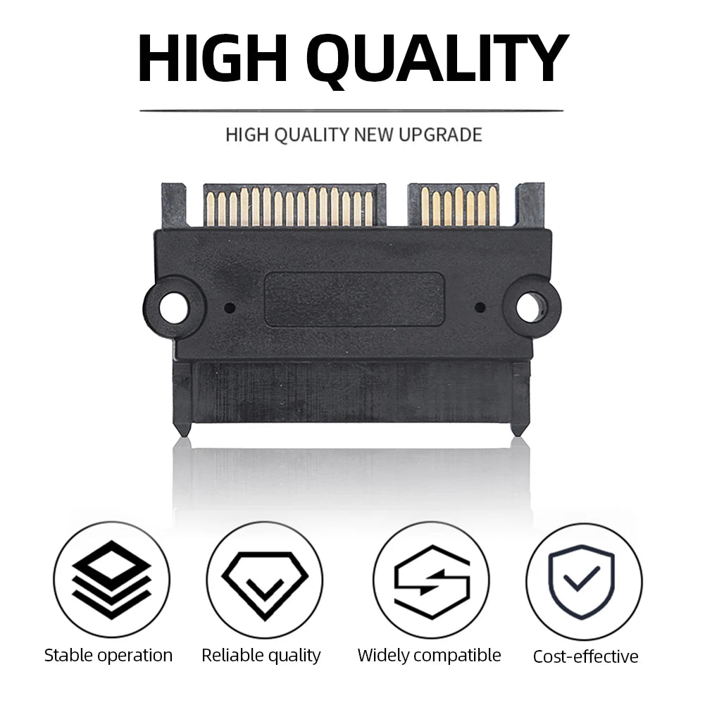 SATA 22-Pin Male to Female Power Data Adapter Converter SATA Cable Adapter Richie's
