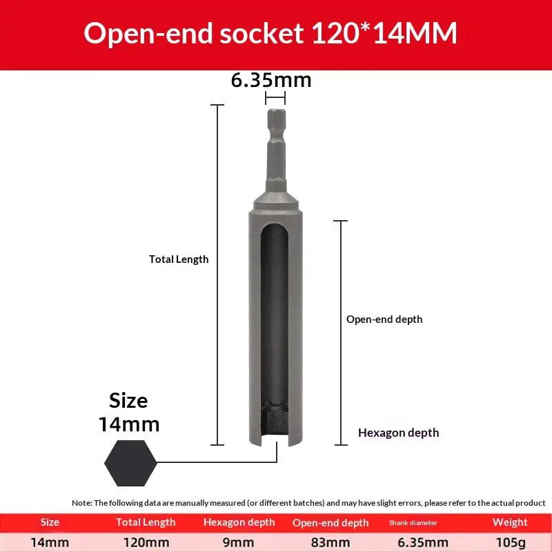 8–19mm Hex Socket Extended Sleeve Set | CR-V Steel Tool Kit Hex Socket Set Richie's 14x120