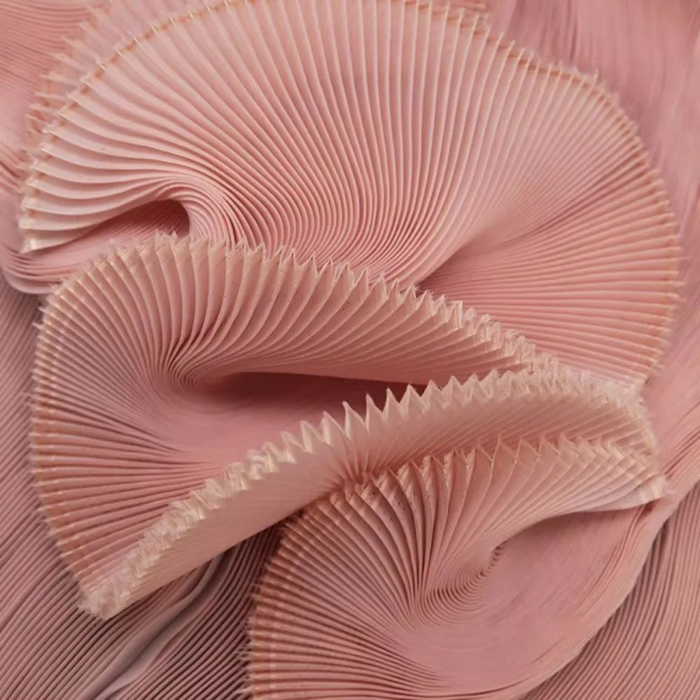 Pleated Organza Fabric 142cm Wide | 1 Yard DIY Dress Decor Pleated Organza Fabric Richie's Pink