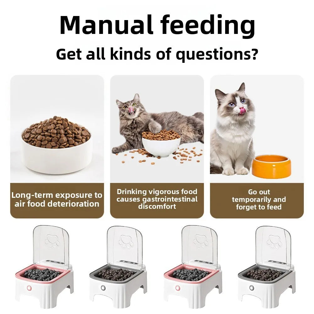Smart Auto-Open Pet Food Bowl | Freshness Lid & Type-C Smart Pet Feeder Richie's
