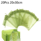 Reusable Mesh Drawstring Bags for Fruit & Vegetable Storage Mesh Storage Bags Richie's 20Pcs 20x30cm