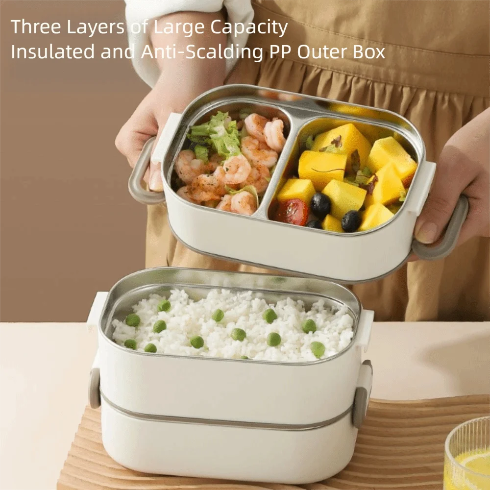 Stainless Steel Thermal Lunch Box Set – Stackable & Insulated Thermal Lunch Box Richie's