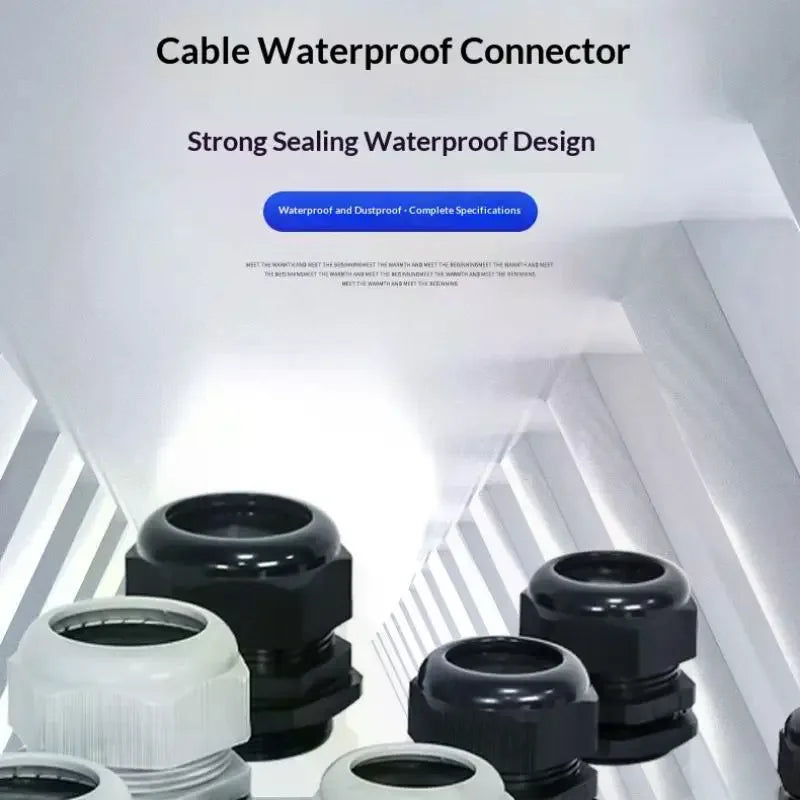 10Pcs IP68 Waterproof Cable Gland PG7 PG9 Nylon Connector Cable Gland Connector Richie's