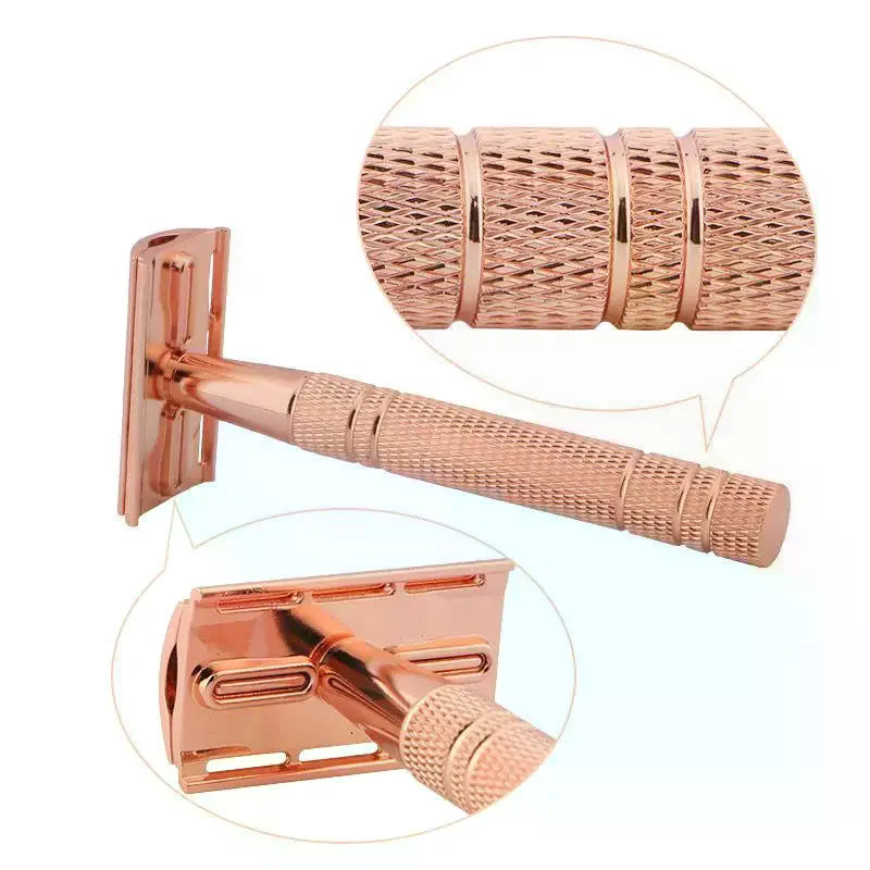 Double Edge Safety Razor – Eco-Friendly, Rose Gold, Men & Women Safety Razor Richie's
