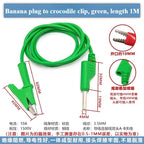 Banana Plug to Crocodile Clip Test Wire Set – Red & Black Test Lead Set Richie's A to B green 1PCS