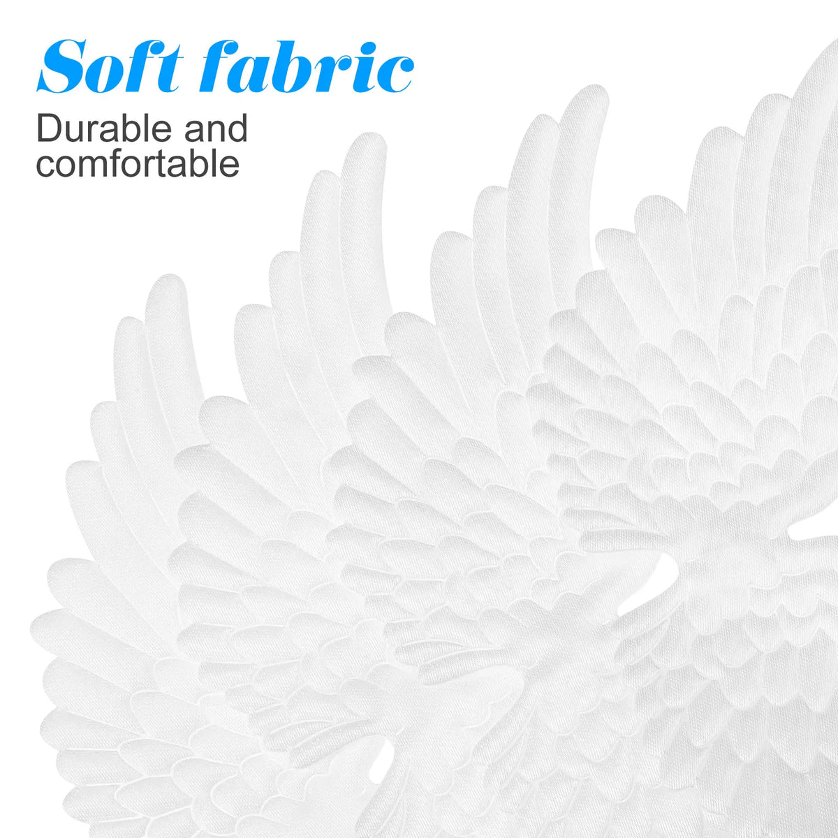 12Pcs White Mini Angel Wing Fabric Patches for DIY Crafts Fabric Craft Patches Richie's
