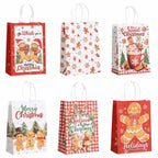 12pcs Kraft Paper Christmas Gift Bags – Gingerbread Man Design Christmas Gift Bags Richie's