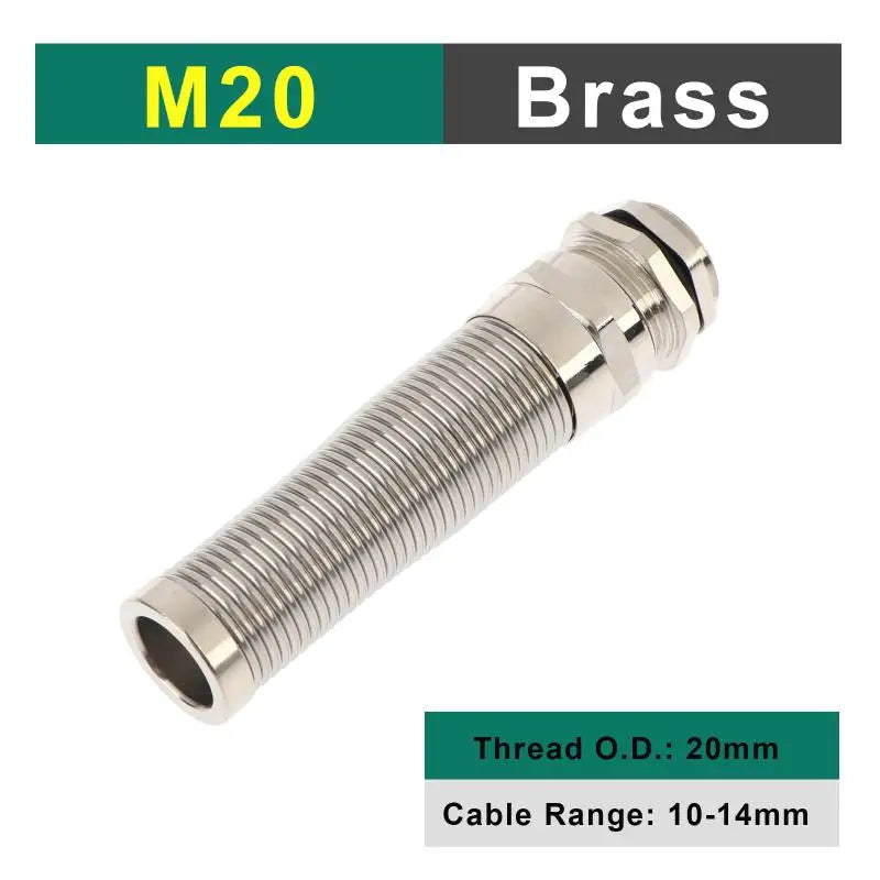 Nickel Plated Brass Cable Gland – Waterproof Strain Relief Cable Gland Richie's M20x1.5 10-14mm