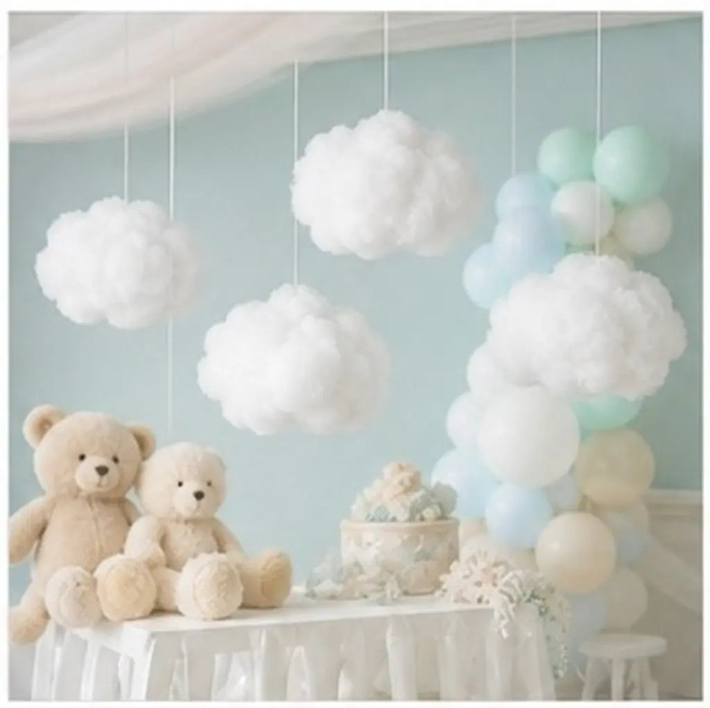 4Pcs Cloud Hanging Decorations – Nursery & Room Wall Décor Hanging Wall Ornament Richie's Default Title