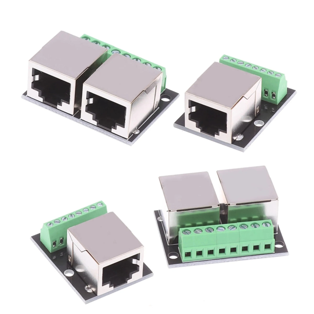 RJ45 Single & Double Female Adapter Board – 8P Network Adapter Network Adapter Board Richie's