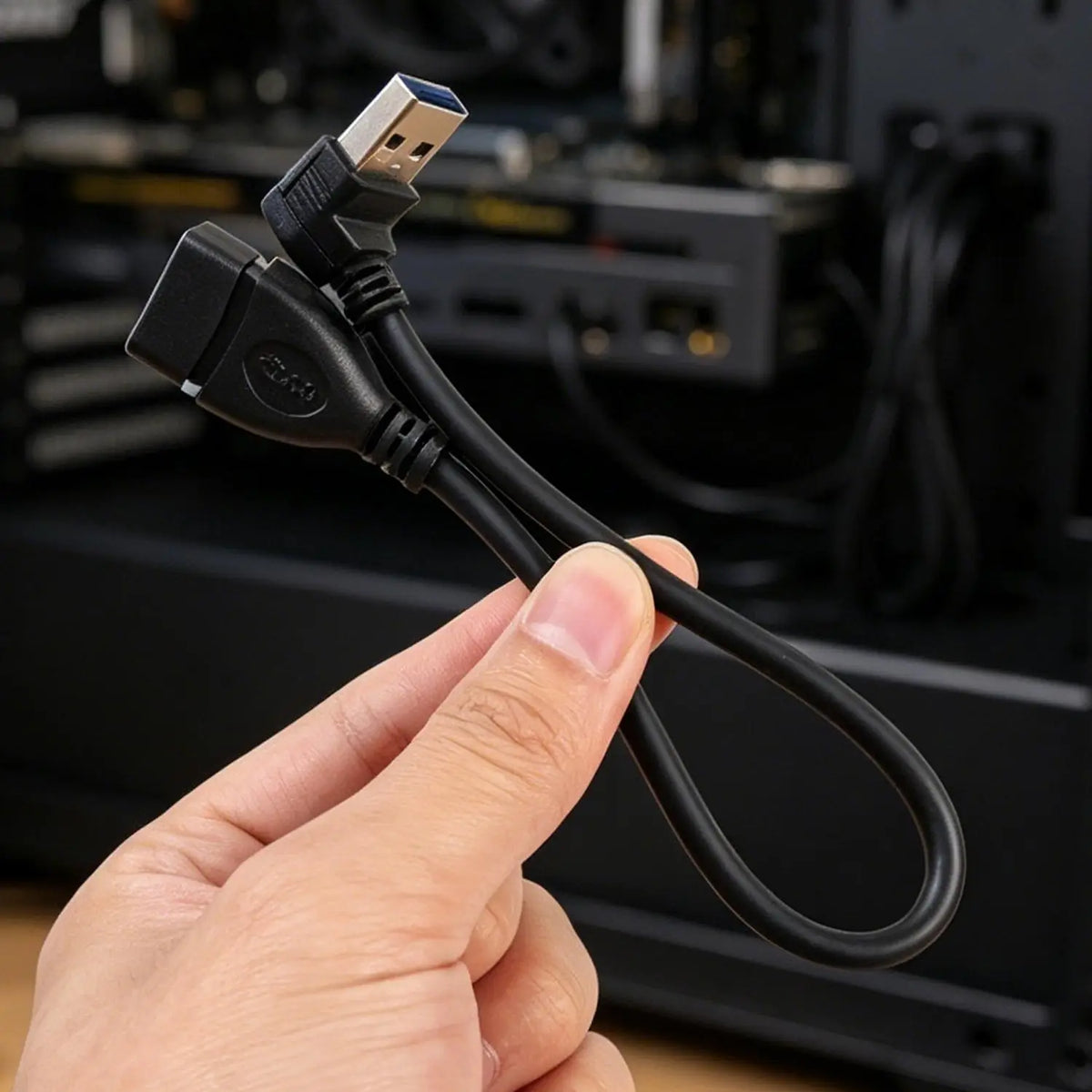 USB 3.0 Male to Female Extension Cable 90 Degree Bend 30cm USB Extension Cable Richie's