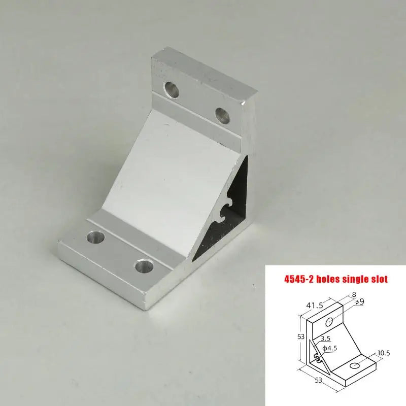 2Pcs 90° Angle Bracket for 2020–6060 Aluminum Profile DIY Frame Aluminum Corner Bracket Richie's 4545 2holes