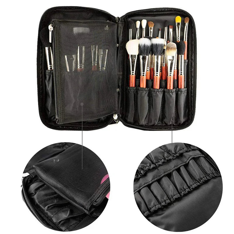 Professional Makeup Brush Bag & Travel Cosmetic Organizer Makeup Cosmetic Bag Richie's